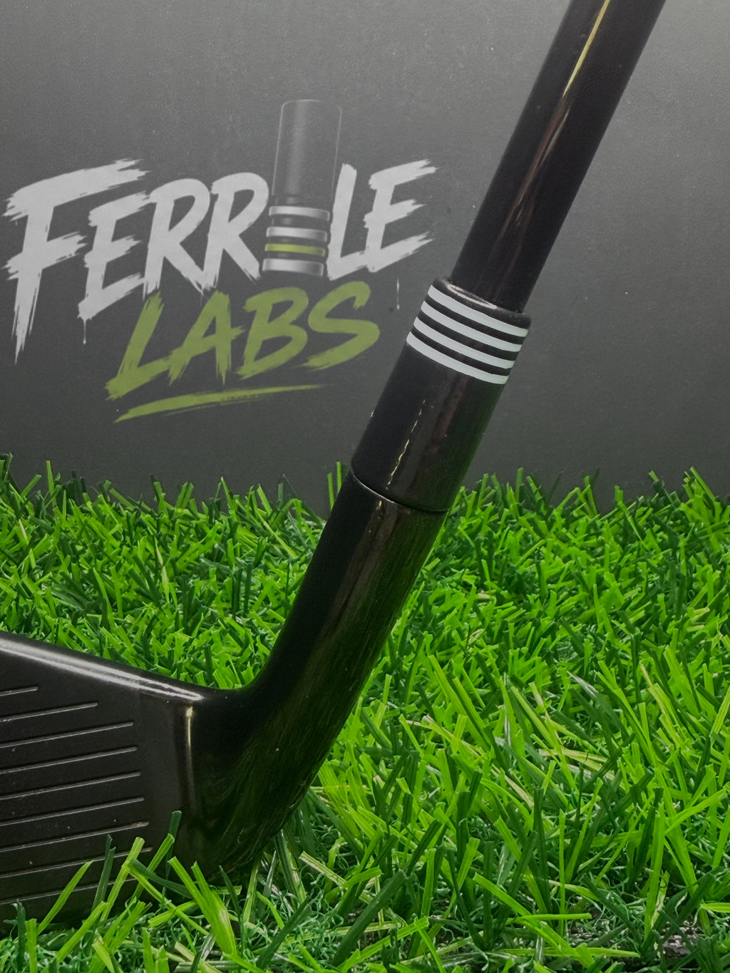 Black Tie custom golf ferrule, black white