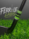 Pin Seeker custom golf ferrule, black lime green silver