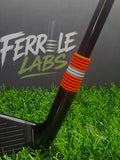 Construction Zone custom golf ferrule, orange red silver