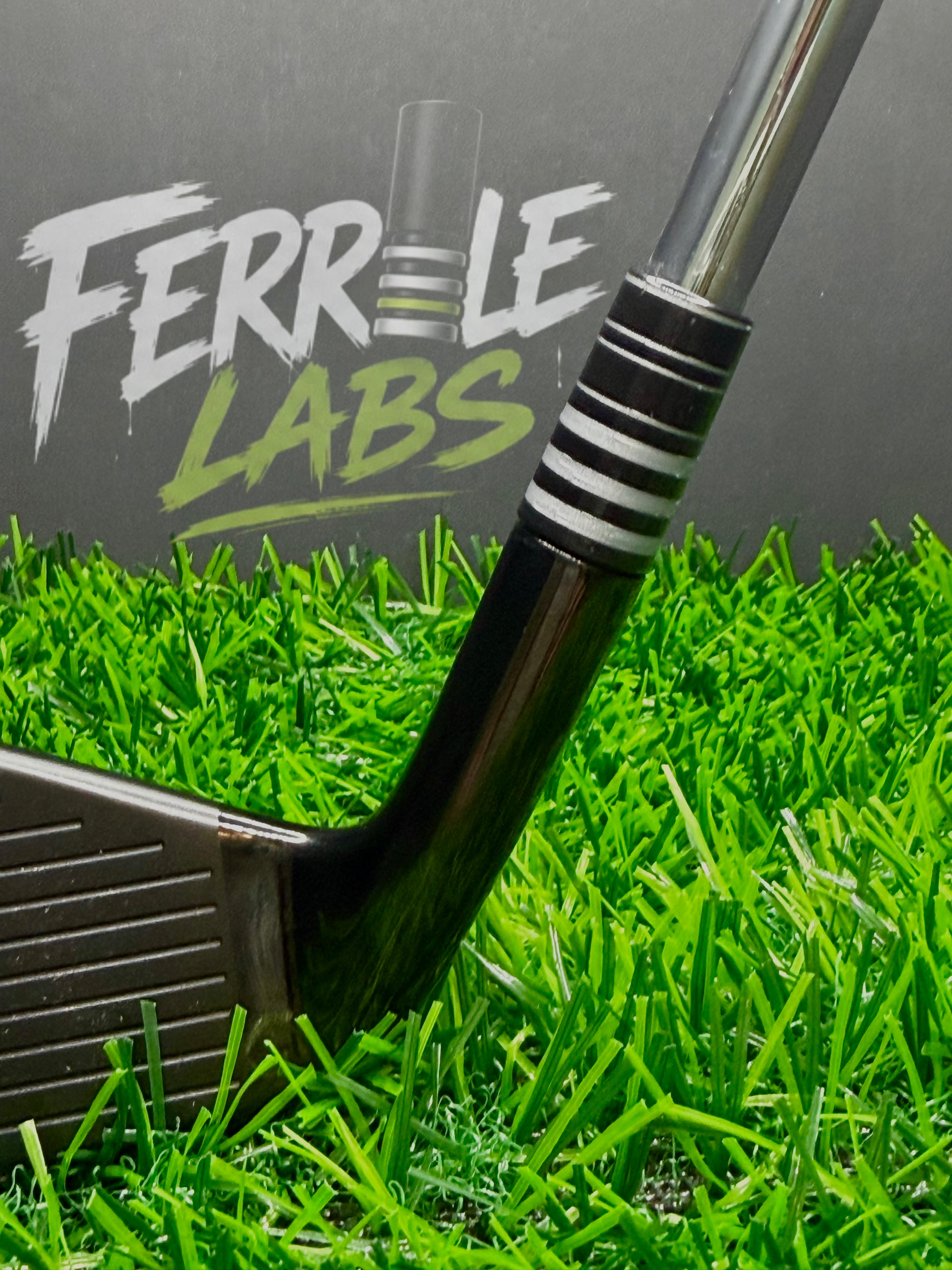 Iron Halo custom golf ferrule, black white