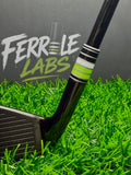 Live Wire custom golf ferrule, black white lime green silver