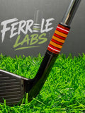 Blazing Sunset custom golf ferrule, red orange white black