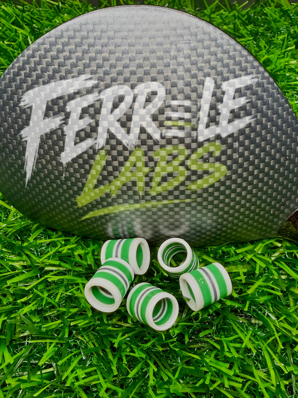 Greenline .335" custom golf ferrule, white green black