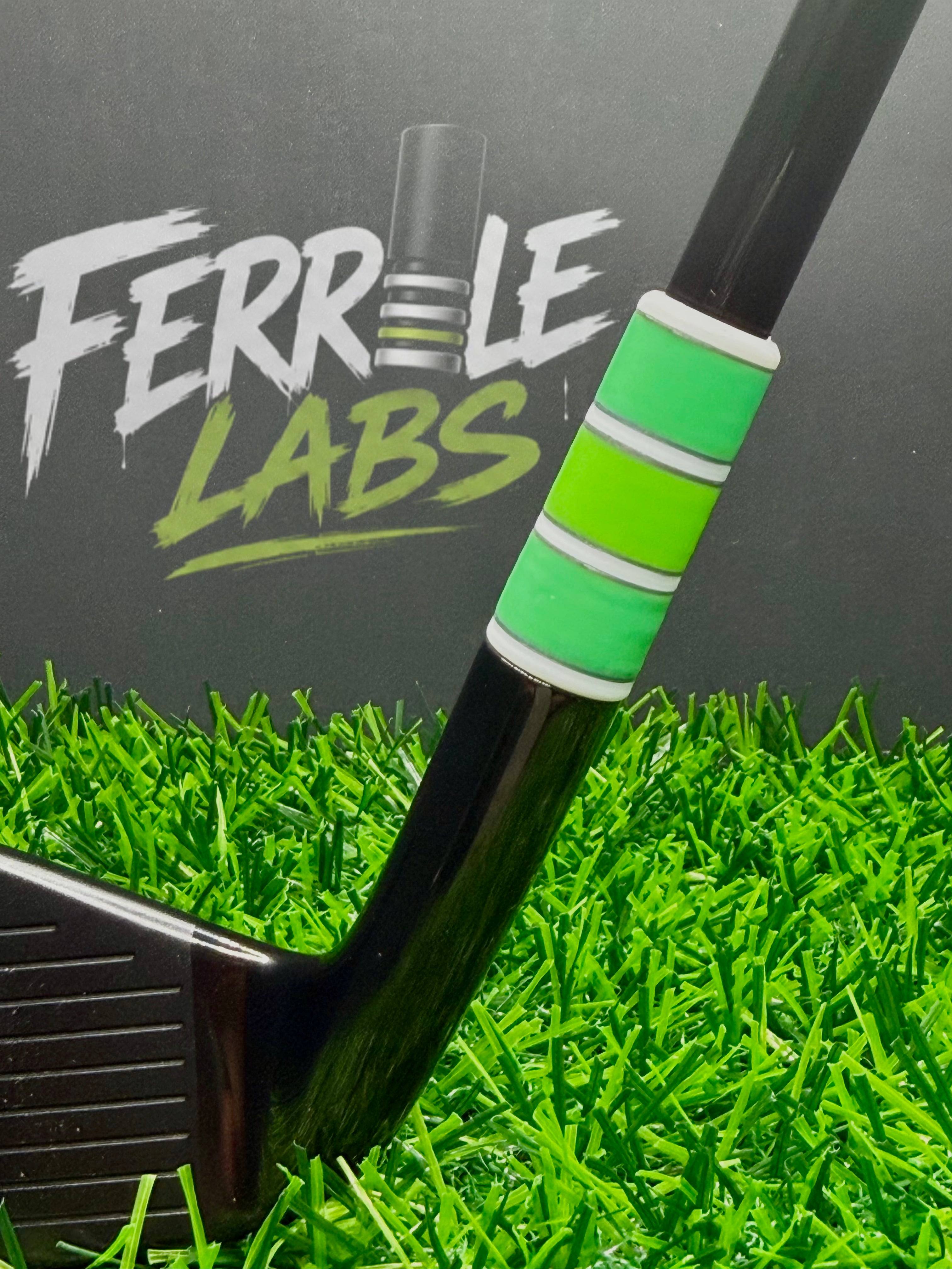 Viper custom golf ferrule, green lime green white