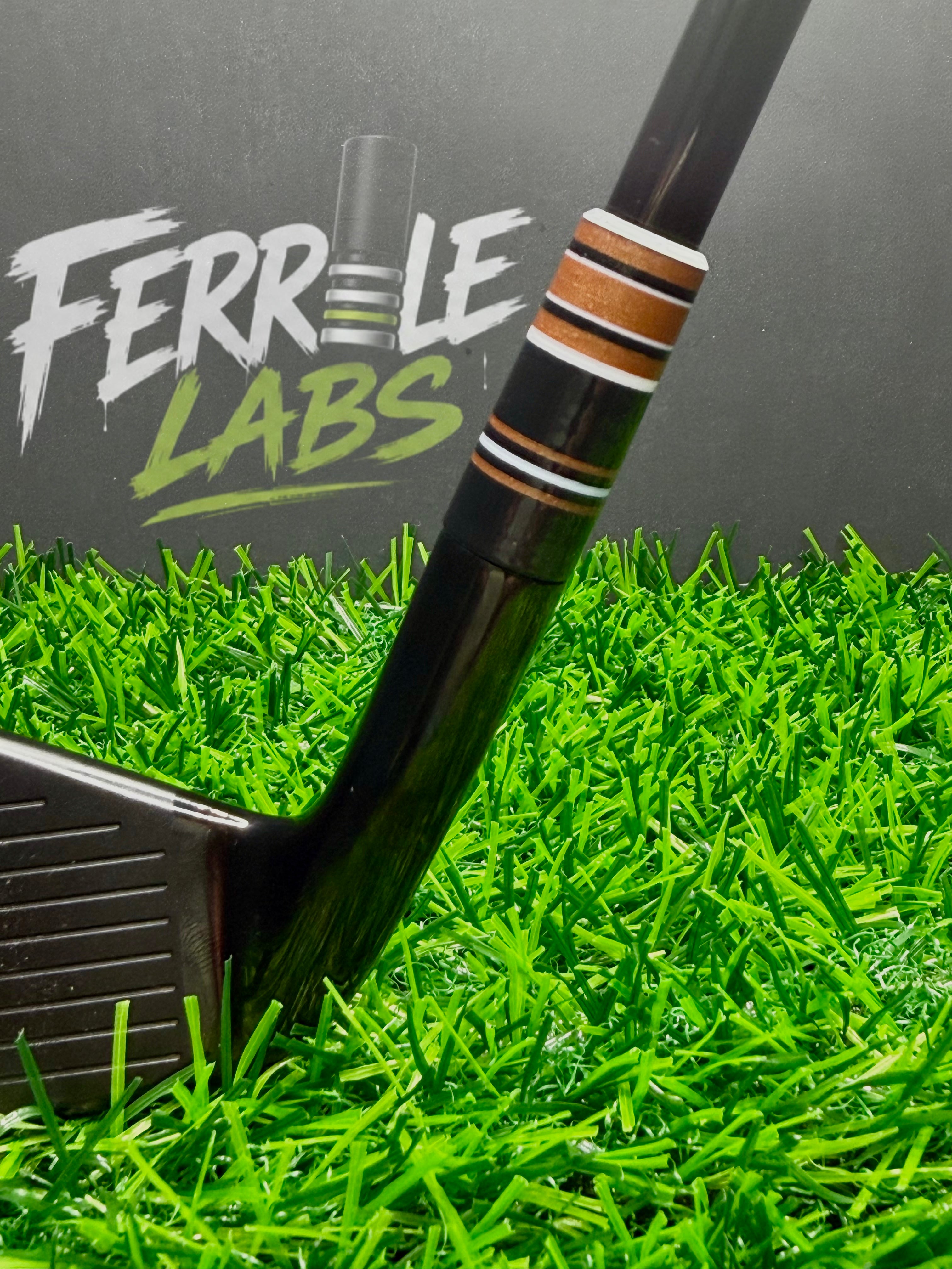 Bronco custom golf ferrule, black brown white