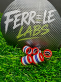 Ringerz .335" custom golf ferrule, white red blue