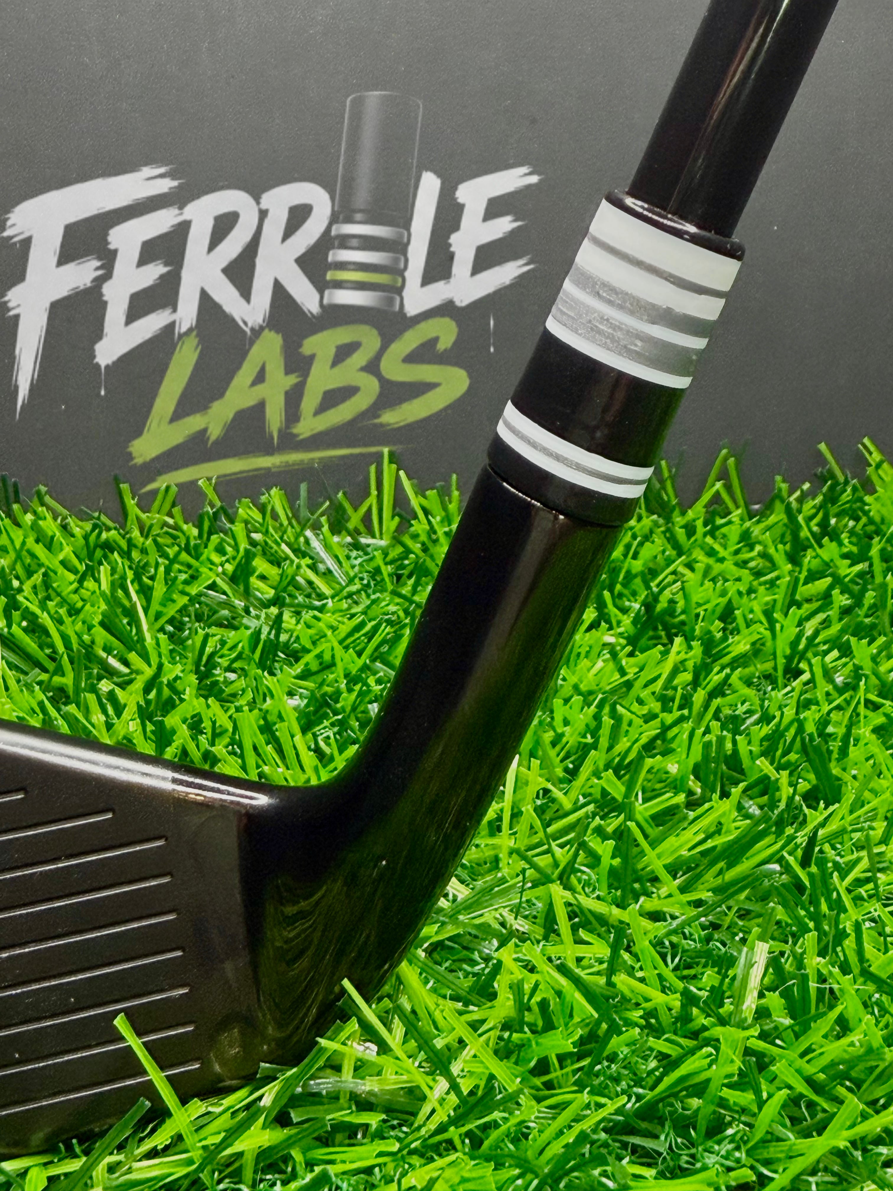 Mercury custom golf ferrule, silver white black