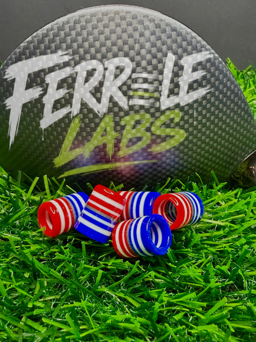 American Velocity .335" custom golf ferrule, red white blue