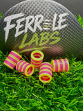 Neon Punch .335" custom golf ferrule, pink yellow