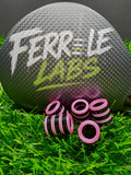 Electric Rose .335" custom golf ferrule, black pink white
