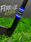Pit Lane custom golf ferrule, blue white black