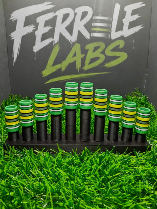 Chip Shot 1” custom golf ferrule, green yellow white black